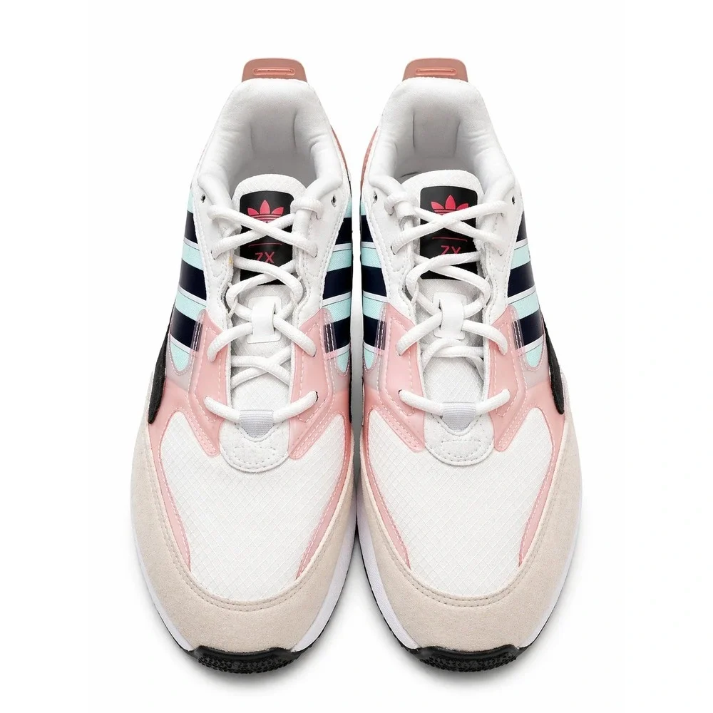 Adidas ZX 2K Boost 2.0 Mens White Pink Blue Spotted GY3048 Running Shoes Size 10